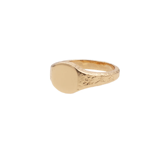 Chérie Goldplated Ring Zegel Ovaal