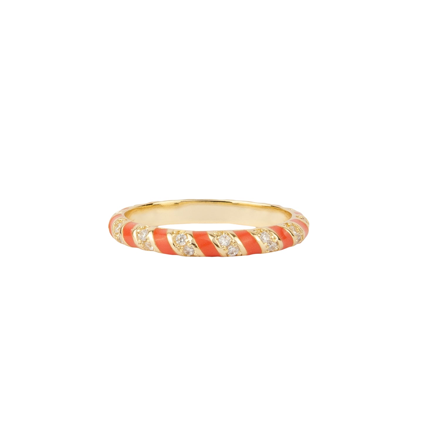 Sunlight Goldplated Ring Enamel Sparkling Swirl Klein