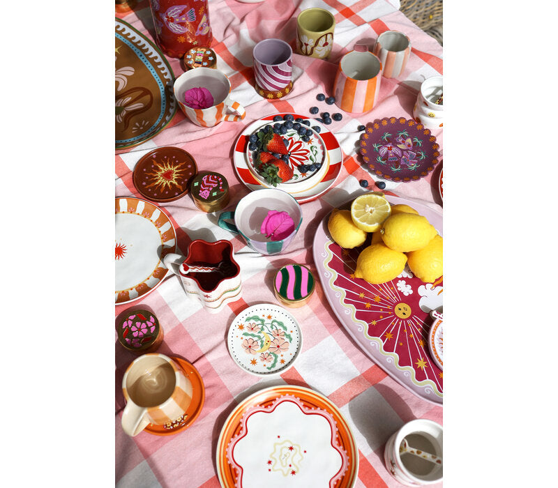 Messing Doosje Bloemen Roze