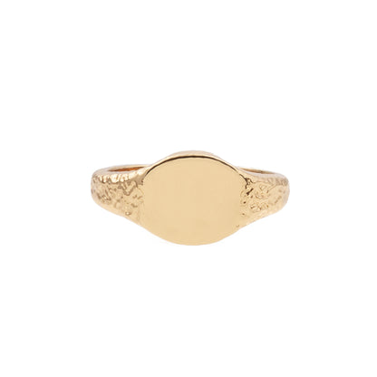 Chérie Goldplated Ring Zegel Ovaal