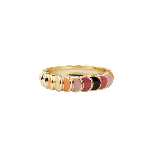 Sunlight Goldplated Ring Enamel Ombre