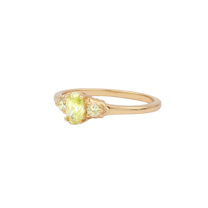 Chérie Goldplated Ring Oval klein Lime