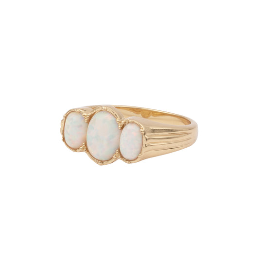 Chérie Goldplated Ring Oval Wit