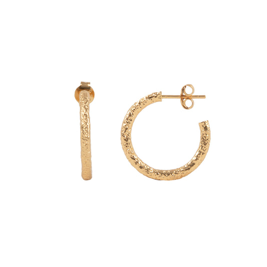 Essentials Goldplated Hoop Steker Antiek dun