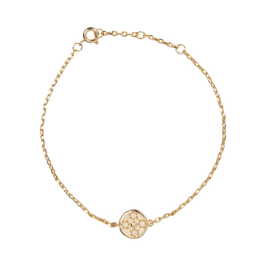 Sunlight Goldplated Armband Vier Opaal Sterren