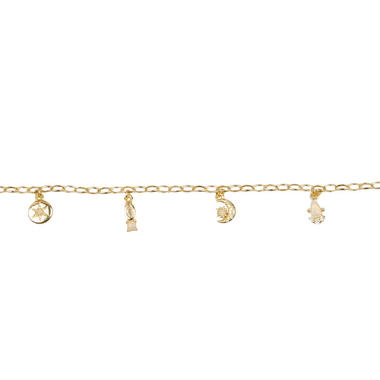Sunlight Goldplated Armband Kleine Opaal Bedels
