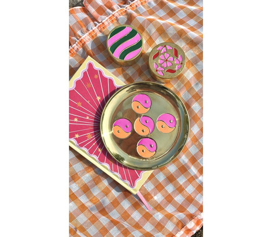 Messing Doosje Bloemen Roze