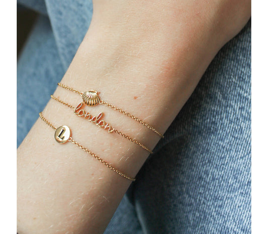 Souvenir Goldplated Armband Zeeschelp
