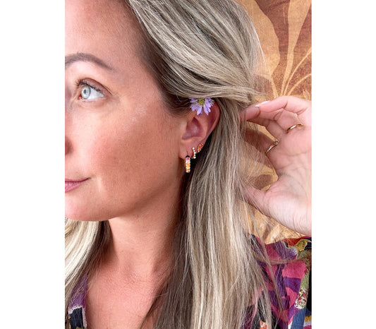 Sunlight Goldplated Hoops Enamel Ombre Klein